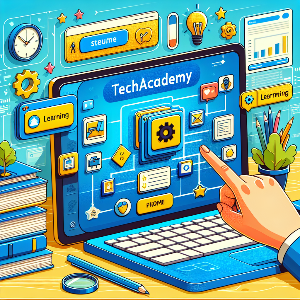 TechAcademyの学習プラットフォームのスクリーンショット